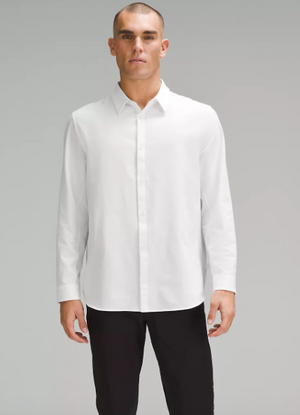 BRAND NEW in packaging Men's Lululemon New Venture Classic-Fit Long-Sleeve Shirt, White (*retail $118)