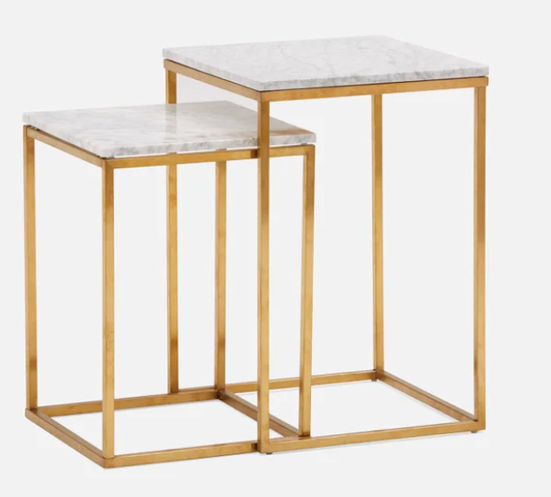 Structube VINCI set of 2 marble nesting tables (*retail $239)