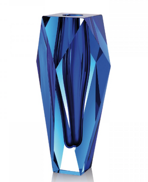 Moser Gema Vase in AQUAMARINE/BLUE, Designed by Katerina Dousova (retail $4,400)