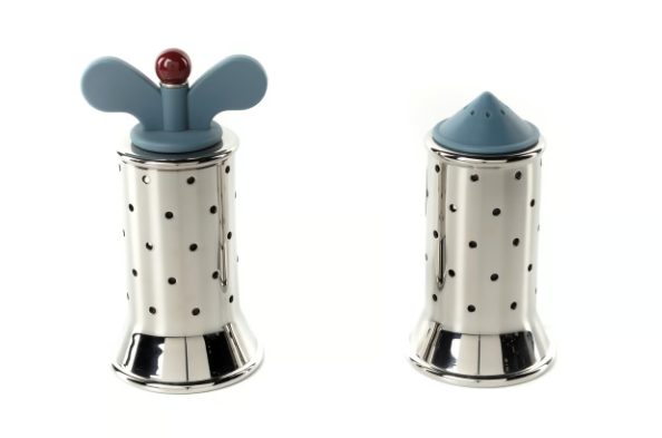 Alessi Salt Castor and Pepper Mill, Designed by Michael Graves