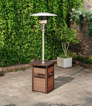 48K BTU 88-inch H Stainless Steel Free Standing All Weather Propane Patio Heater