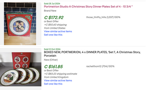 *BRAND NEW- 6 Boxes/Sets- Portmeirion Studio "A Christmas Story" Dinner Plates Set of 4 (**24 plates total)