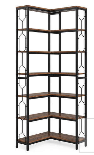 *BRAND NEW IN BOX--   Tribesigns 7-Tier Corner Etagere Shelving (*retail $199)