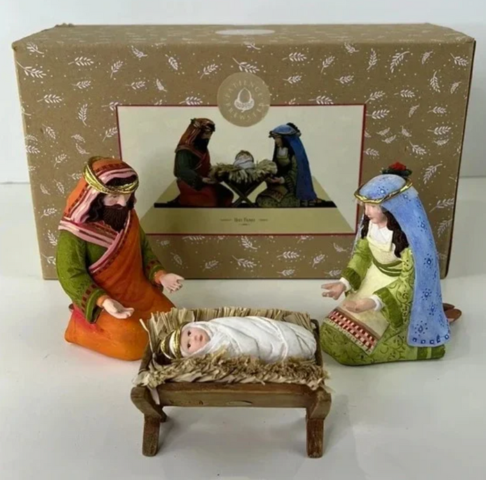 Patience Brewster Krinkles Figurines "Holy Family" (*BRAND NEW IN ORIGINAL BOX)