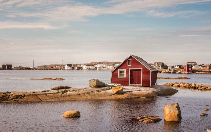 Lori Ryerson Fine Art Photography 'The Tilting House', Fogo Island Newfoundland (framed) 20" x 30