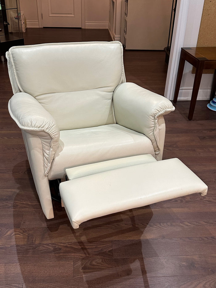White Leather Recliner