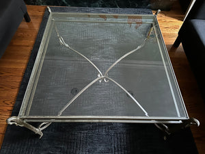 Beautiful Glass & Wrought Iron Coffee Table