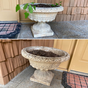 2 Outdoor Concrete Urn Planters
