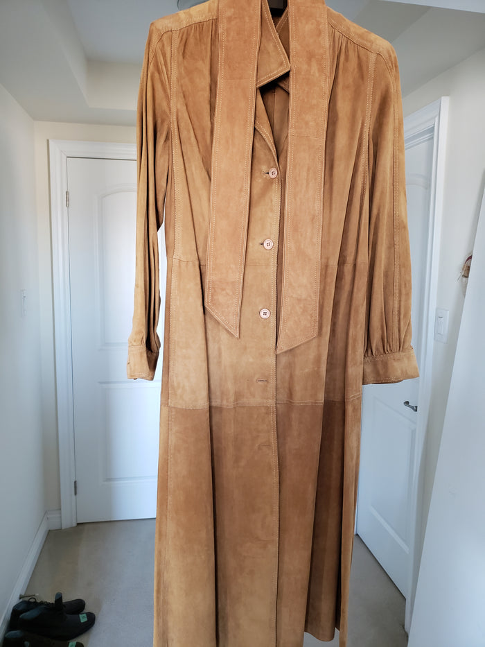 Women's Furs Ettex Paris - Brown Suede Trench