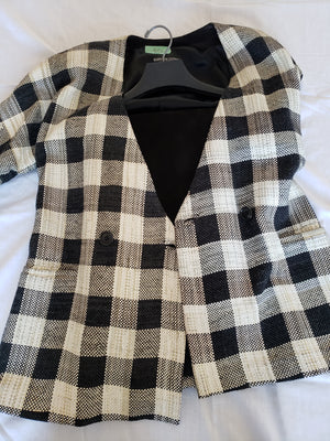 Mario Valentino - Black & White (Suede check, jacket & vest)