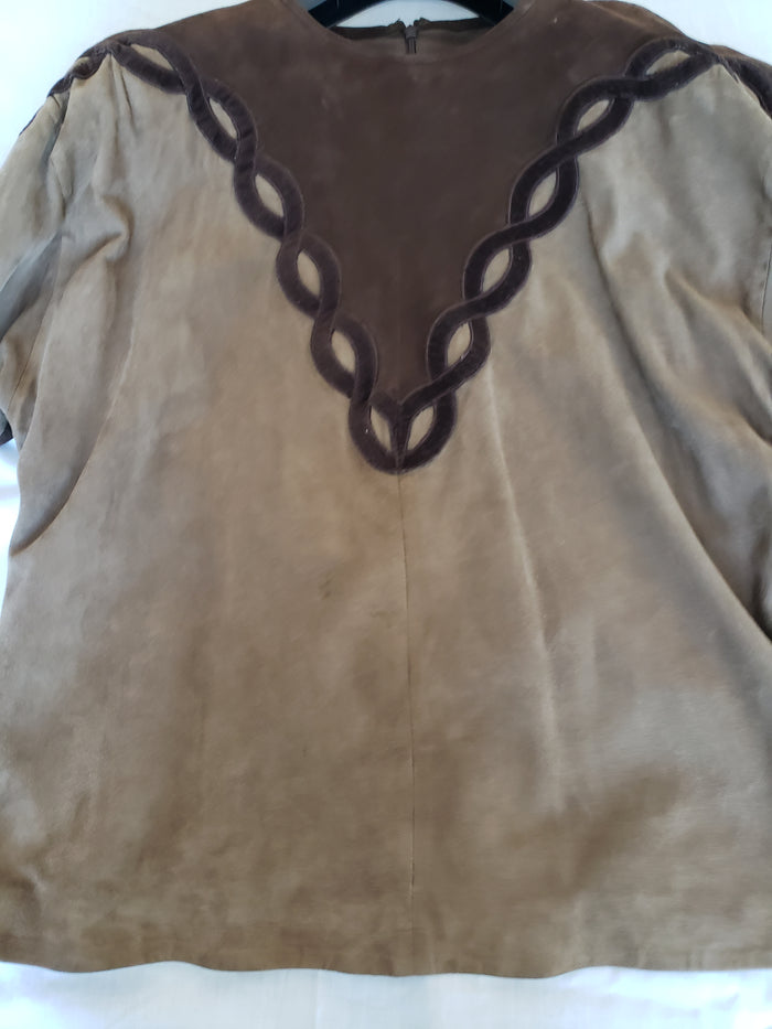 Valentino Brown Suede Top