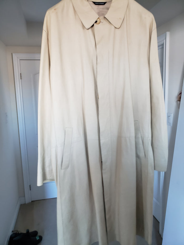 Men's Charles Jourdan - Cream Leather Trench