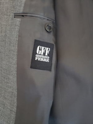 Men's Gianfranco Ferre - Double Vested Grey Wool Suit