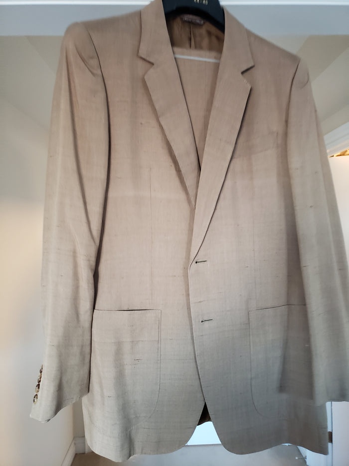 Men's Zegna - Brown 100% Silk Suit