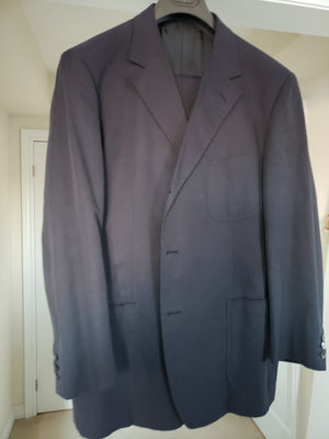 Men's Ermenegildo Zegna Suit - Dark Blue Cotton