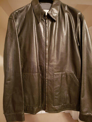 Giorgio Armani - Dark Green Jacket, Beige Trousers (leather)