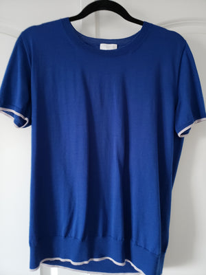 Women's Escada Short Sleeved Blue Shirt