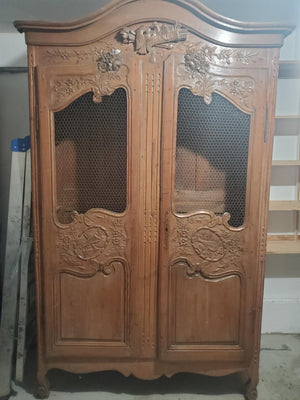 Wood Carved Armoire