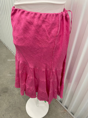 Escada Pink Linen Skirt- Size S