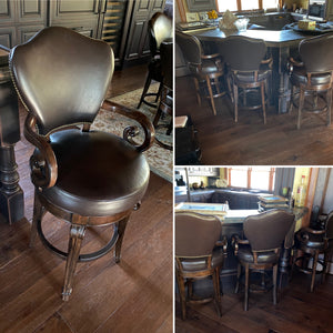 2 Bernhardt "James Island" Leather Barstools (*price is PER item)