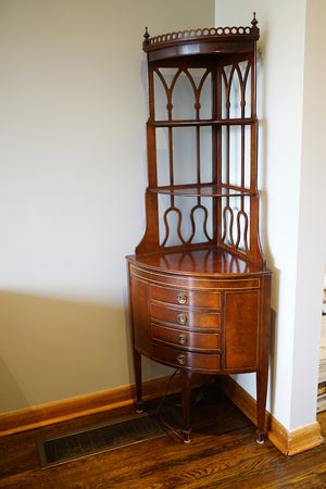 Beautiful Wood 3-Tier Corner Cabinet