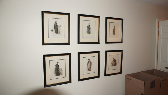 Set of 6 Antique Prints by R Ackermann, "Scholars"