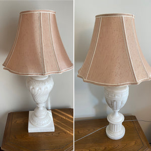 Pair of Volterra Alabaster, Made in Italy Table Lamps
