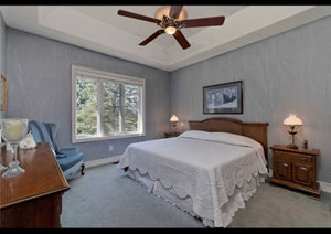 Vintage Ethan Allen King 'Classic Manor' Cane Headboard