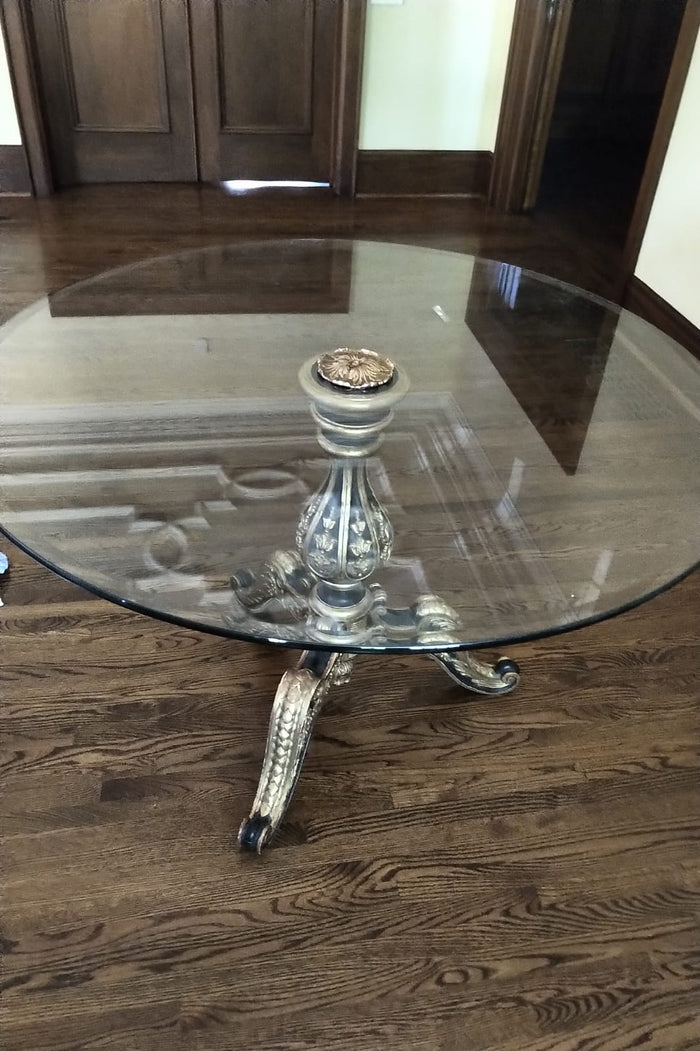 Glass Accent Table, Decorative Base