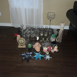 Miscellaneous Glassware and Decor Lot