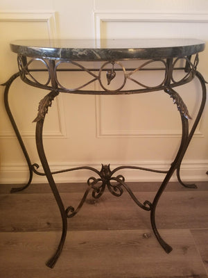 Demilune Marble Top Table