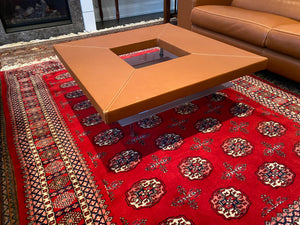 2 'Polaris' Italian Leather Sofas + Leather Coffee Table