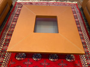2 'Polaris' Italian Leather Sofas + Leather Coffee Table