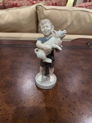 Royal Copenhagen Figurine 'August Boy with Piglet' 4530