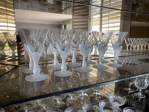 11 Sasaki Crystal "Wings" Wine Glasses