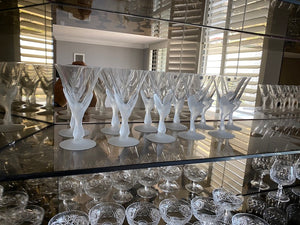 11 Sasaki Crystal "Wings" Wine Glasses