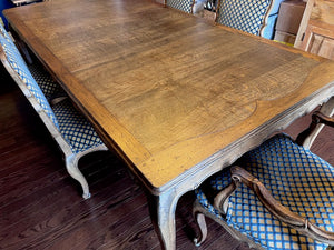 "Interior Crafts Chicago" Carved Solid Wood Dining Table + 6 Chairs