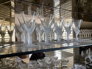 11 Sasaki Crystal "Wings" Wine Glasses