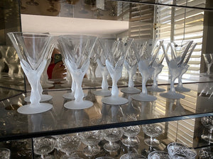 11 Sasaki Crystal "Wings" Wine Glasses