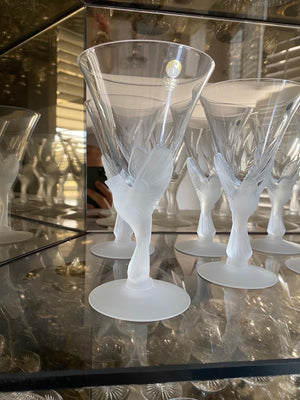 11 Sasaki Crystal "Wings" Wine Glasses