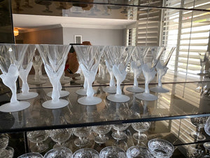 11 Sasaki Crystal "Wings" Wine Glasses