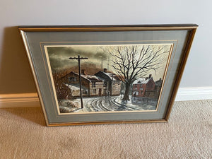 Watercolour, Winter Village # 1 by Douglas R. Pay