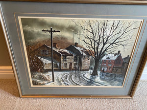 Watercolour, Winter Village # 1 by Douglas R. Pay