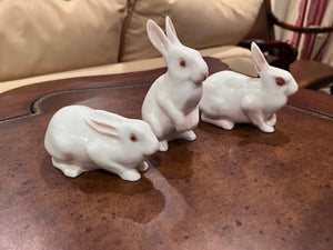 3 WHITE RABBITs by Bing & Grondahl Royal Copenhagen