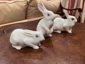 3 WHITE RABBITs by Bing & Grondahl Royal Copenhagen