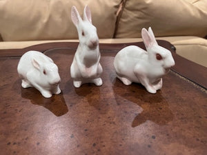 3 WHITE RABBITs by Bing & Grondahl Royal Copenhagen