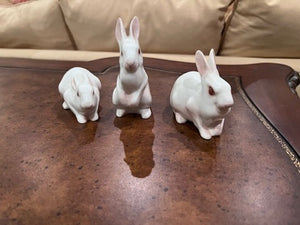 3 WHITE RABBITs by Bing & Grondahl Royal Copenhagen