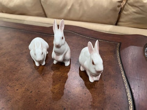 3 WHITE RABBITs by Bing & Grondahl Royal Copenhagen