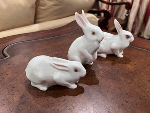 3 WHITE RABBITs by Bing & Grondahl Royal Copenhagen