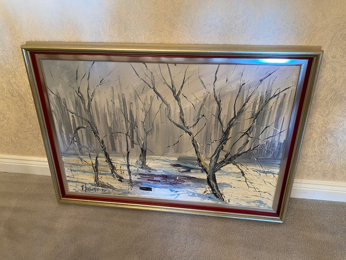Original Oil Painting, "Winter Trees" by Fernand Labelle